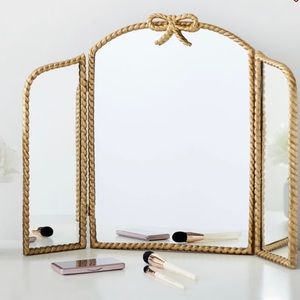 ISO Pottery Barn Teen (PB Teen) Trifold Bow Rope Braided Mirror